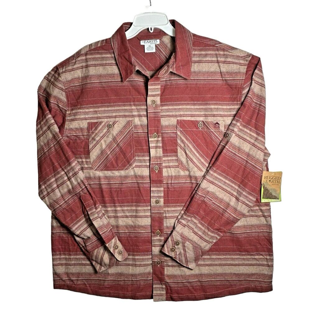 NEW Rugged Earth Outfitters Plaid Flannel‎ Shirt - Men's Size XXL
